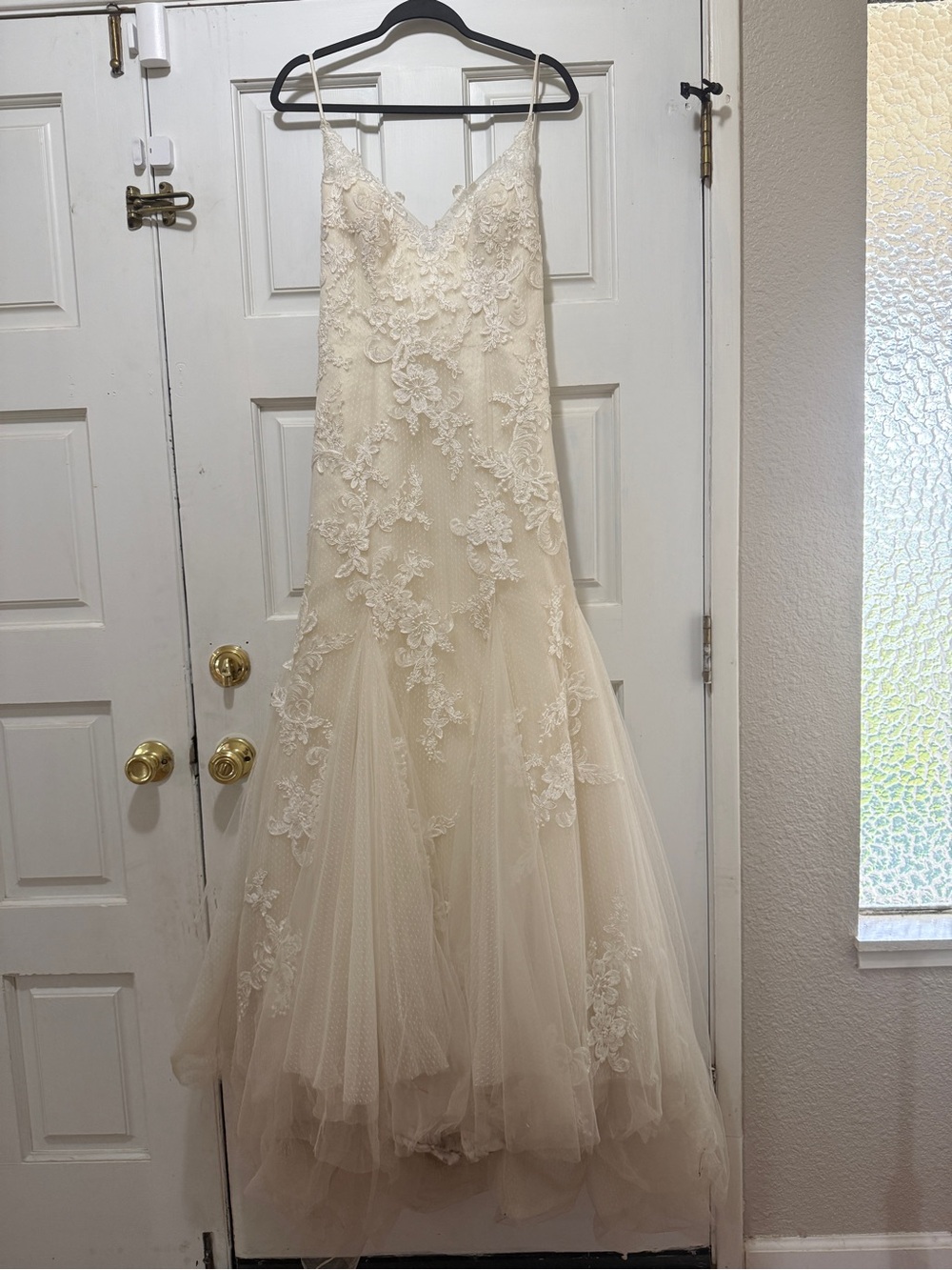 Sottero and Midgley Satin Bridal Wedding Dress in Ivory Cream size 8